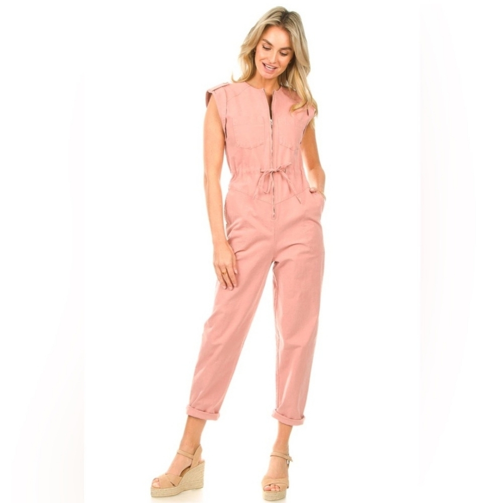 Pink Sleeveless Jumpsuit